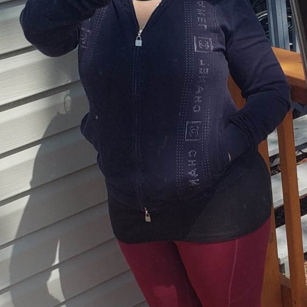 Chanel sport line sweat jacket logo tops vintage